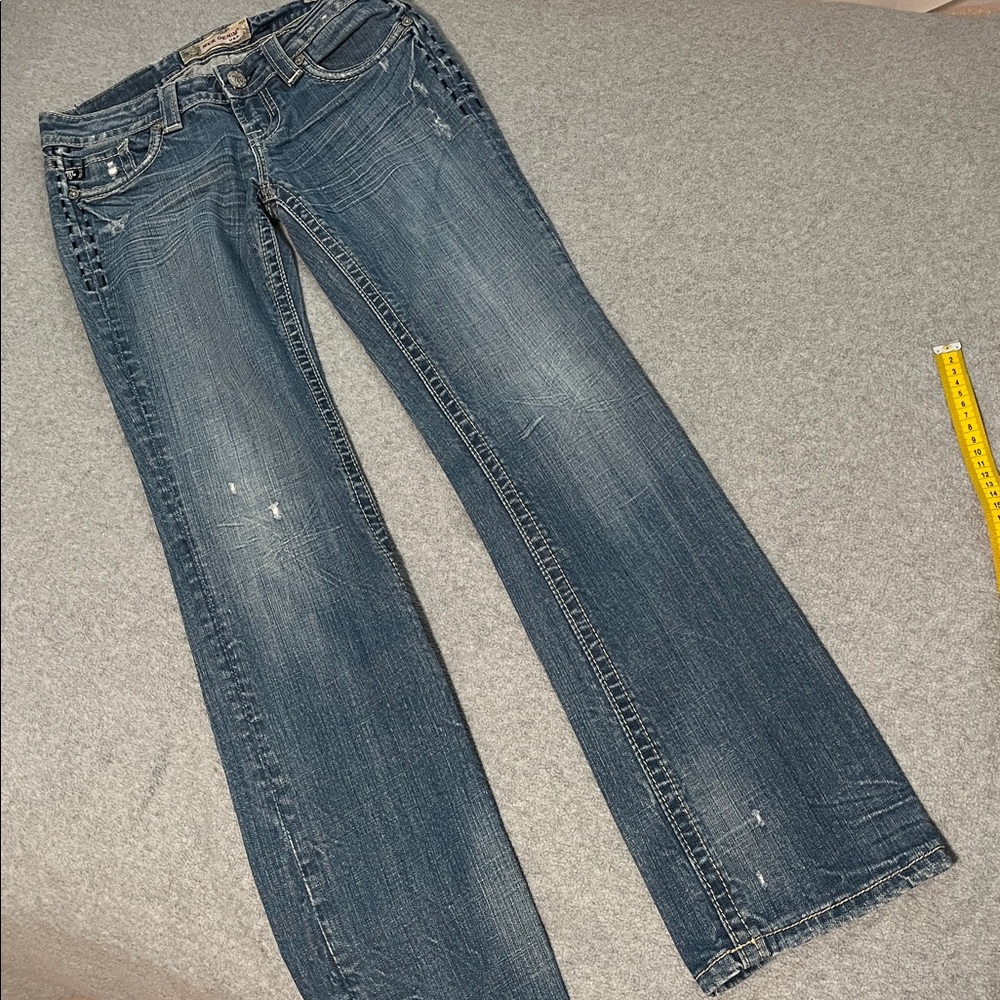 Womens Mek Azores Jeans Size 27 Distressed Straight Western Country Y2K